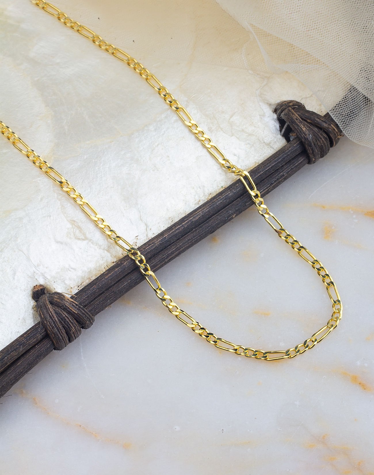 925 Ayar Figaro Zincir Gümüş Kolye