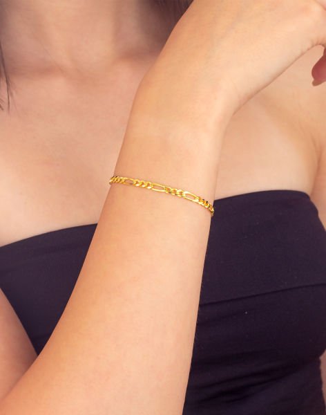 925 Ayar Figaro Zincir Gümüş  Bileklik